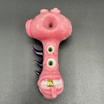 full color blush spoon detail view - premium glass art