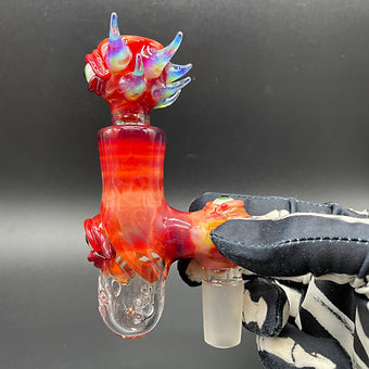 18mm Mini Tequila Sunrise Ash Catch Set by Leviathan Glass - artisan detail