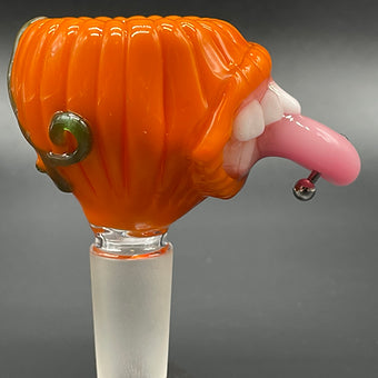 Premium 14mm Pumpkin Slide - collectible glass art