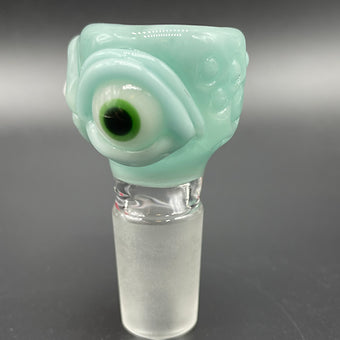 Hand-blown 18mm Sea Mist Tongue Slide - Leviathan Glass original