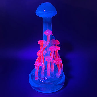 Hand-blown 14mm UV mushroom rig - Leviathan Glass original