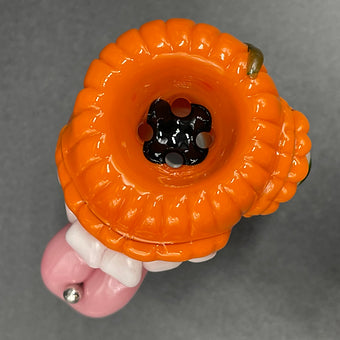 14mm Pumpkin Slide by Leviathan Glass - artisan detail