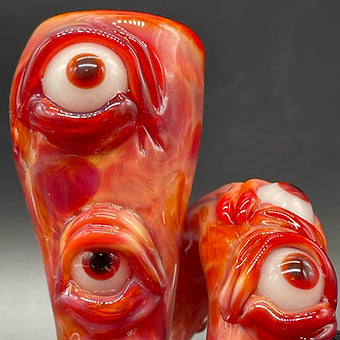 Artisan glass 14mm Loopty Loop Slide - detailed craftsmanship