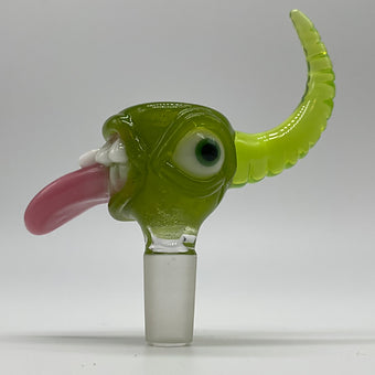 Lime Drop 14mm Slide detail view - premium glass art