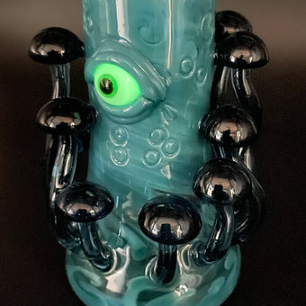Hand-blown Mushroom Removable Downstem Bubbler - Leviathan Glass original
