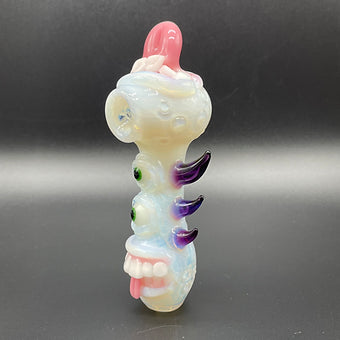 Hand-blown Secret White Guardian Of The Rabbit Hole Spoon - Leviathan Glass original