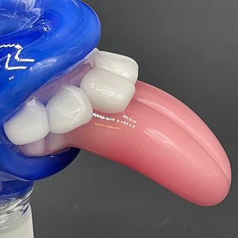 Hand-blown 14mm Sonic And Lime Drop Slide - Leviathan Glass original