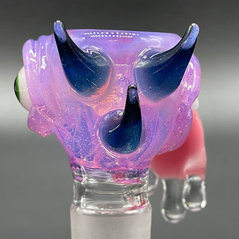 Hand-blown 18mm Pink Slime Drooling Tongue Slide - Leviathan Glass original