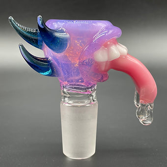 Hand-blown 18mm Pink Slime Drooling Tongue Slide - Leviathan Glass original