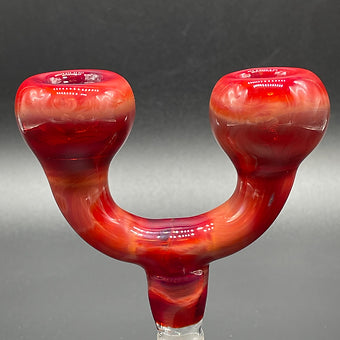 14mm double tequila sunrise slide by Leviathan Glass - artisan detail