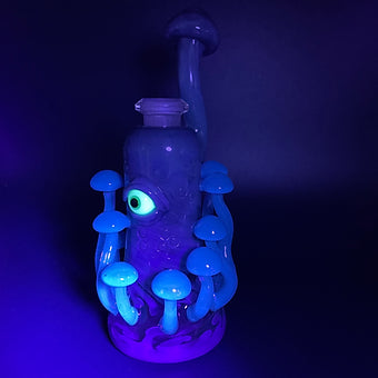 Mushroom Removable Downstem Bubbler craftsmanship - artisan glass work
