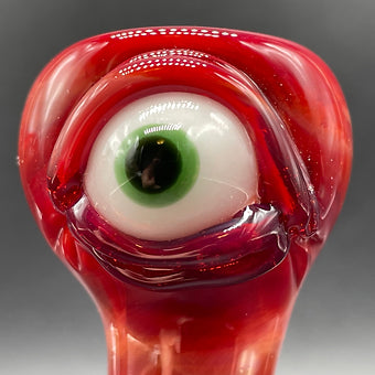 Artisan glass 14mm double tequila sunrise slide - detailed craftsmanship