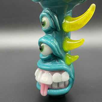 Hand-blown Agua Azule Guardian Of The Rabbit Hole Spoon - Leviathan Glass original