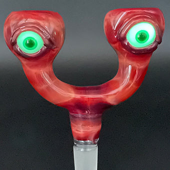 Hand-blown 14mm double tequila sunrise slide - Leviathan Glass original