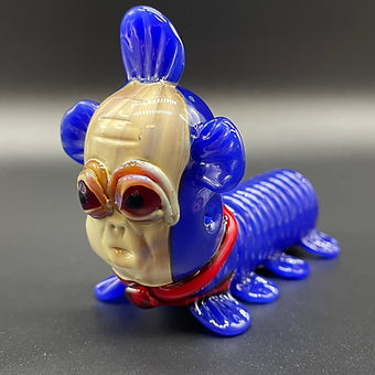 Labyrinth Worm Spoon detail view - premium glass art
