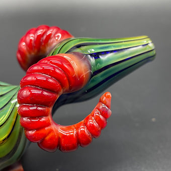 Rams Horn Steamroller glass art - premium handcrafted piece