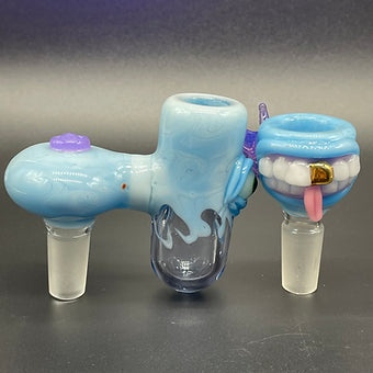Hand-blown 14mm Siberia mini ash catch set - Leviathan Glass original