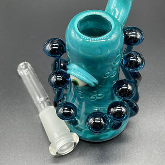 Hand-blown Mushroom Removable Downstem Bubbler - Leviathan Glass original