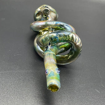 Hand-blown Death Eater Hand Pipe - Leviathan Glass original