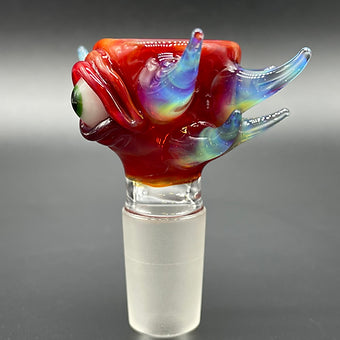 Hand-blown 18mm Mini Tequila Sunrise Ash Catch Set - Leviathan Glass original