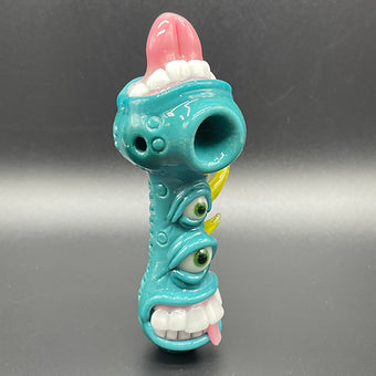 Agua Azule Guardian Of The Rabbit Hole Spoon craftsmanship - artisan glass work
