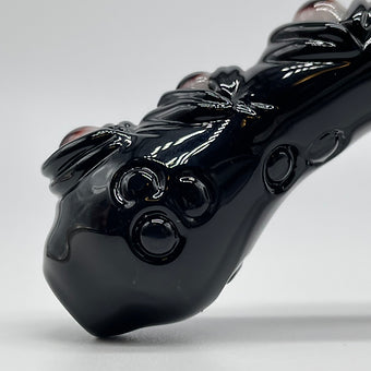 Hand-blown Black Dragon Sherlock - Leviathan Glass original