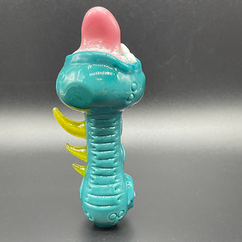 Hand-blown Agua Azule Guardian Of The Rabbit Hole Spoon - Leviathan Glass original