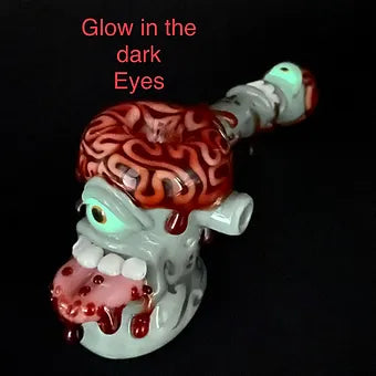 Hand-blown Brain Eater Bubbler - Leviathan Glass original