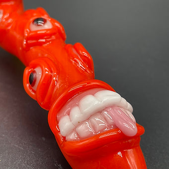 Hand-blown Poppy Argus Gandalf - Leviathan Glass original