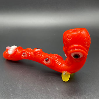 Hand-blown Poppy Argus Gandalf - Leviathan Glass original