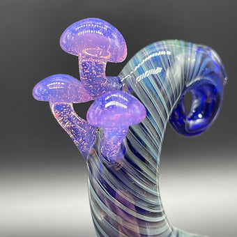 Artisan glass Pink Slime Mushroom Sherlock sher-1 - detailed craftsmanship