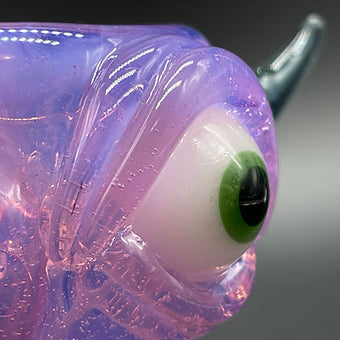 Hand-blown 18mm Pink Slime Drooling Tongue Slide - Leviathan Glass original