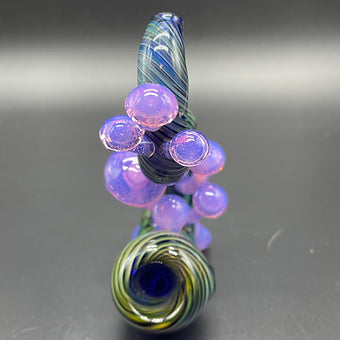 Hand-blown Pink Slime Mushroom Sherlock sher-1 - Leviathan Glass original