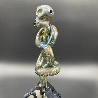 Hand-blown Death Eater Hand Pipe - Leviathan Glass original