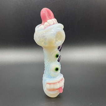 Hand-blown Secret White Guardian Of The Rabbit Hole Spoon - Leviathan Glass original