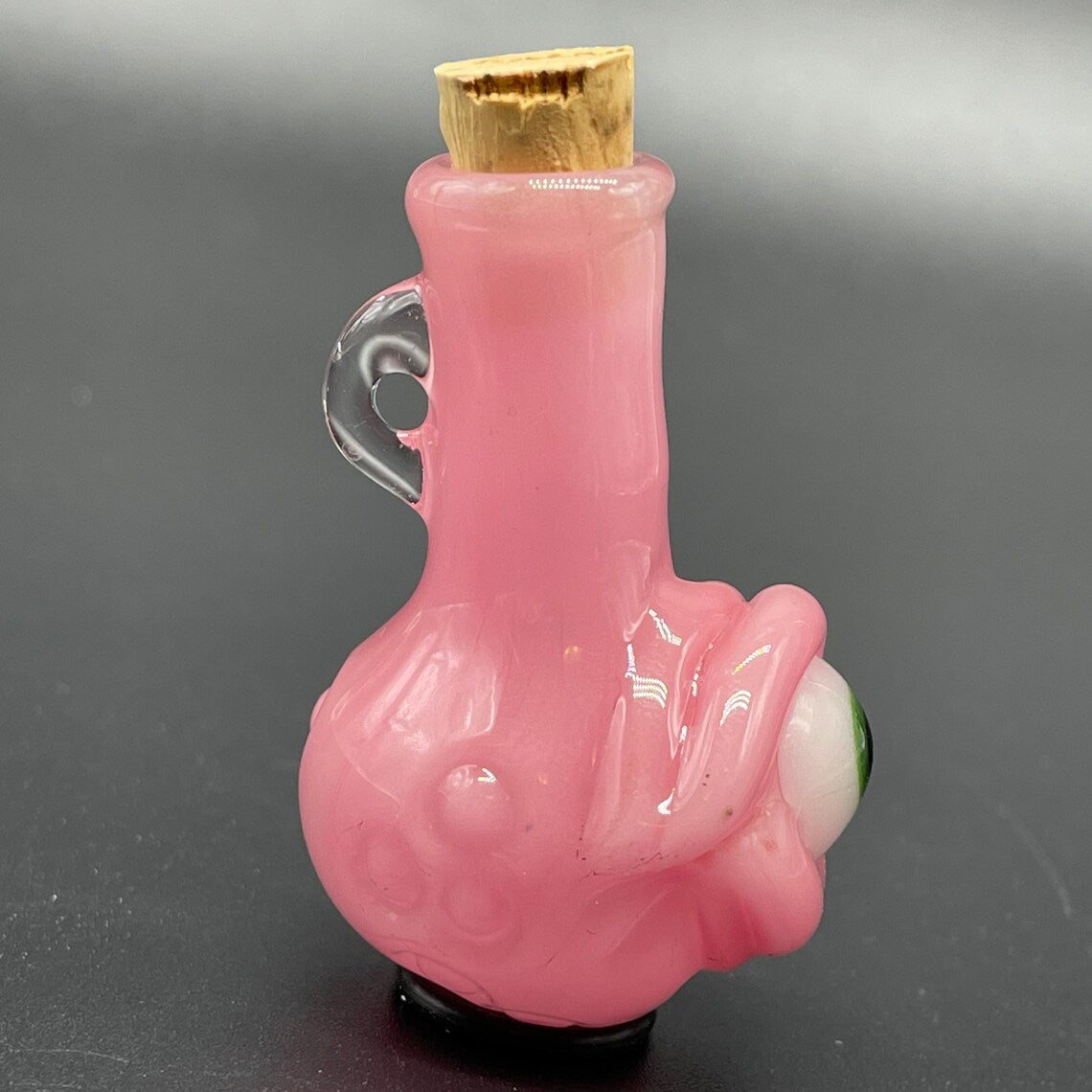 Pink potion bottle / pendant craftsmanship - artisan glass work