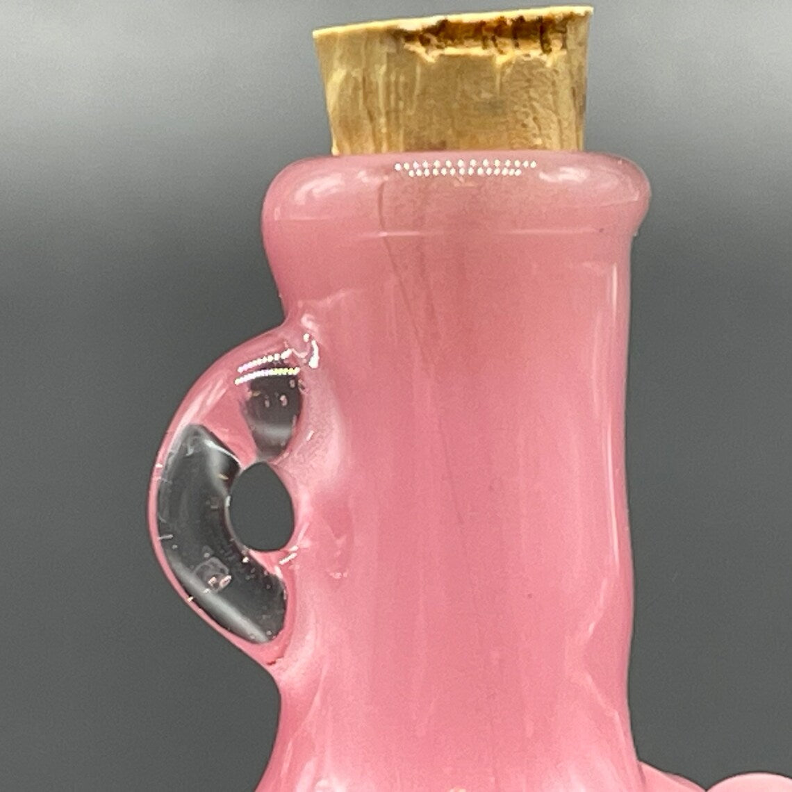 Leviathan Glass Pink potion bottle / pendant - hand-blown art