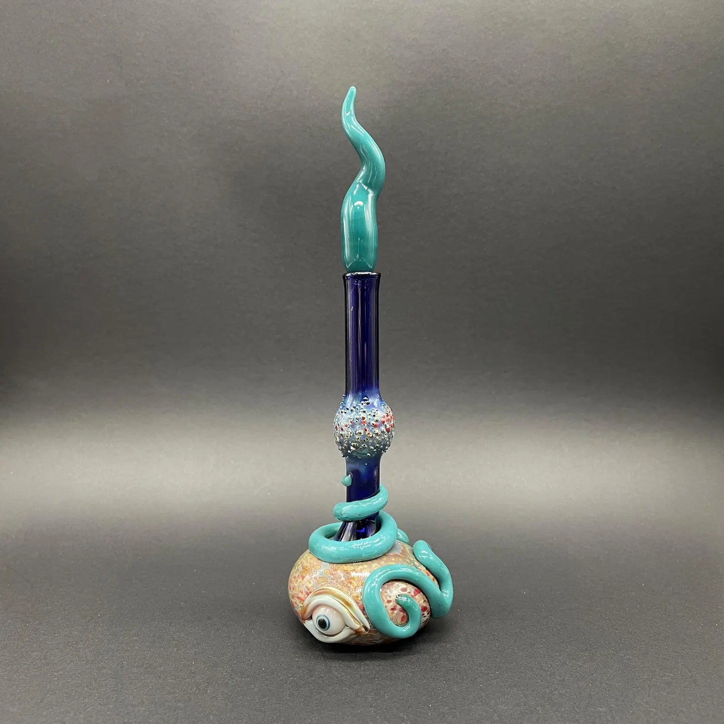 Hand-blown glass Tentacle perfume bottle by Leviathan Glass