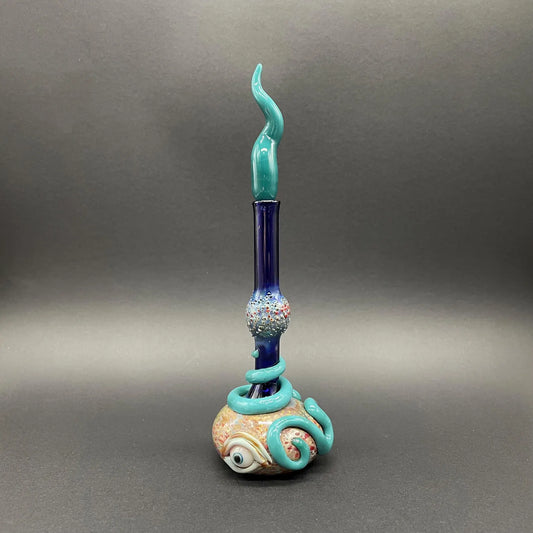 Hand-blown glass Tentacle perfume bottle by Leviathan Glass
