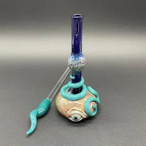 Tentacle perfume bottle detail view - premium glass art