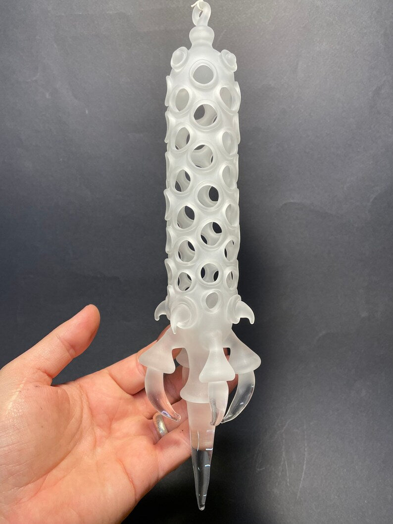 Hand-blown Glass claw sculpture - Leviathan Glass original