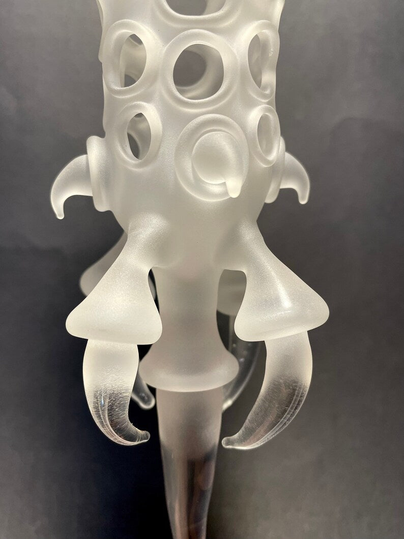 Hand-blown Glass claw sculpture - Leviathan Glass original