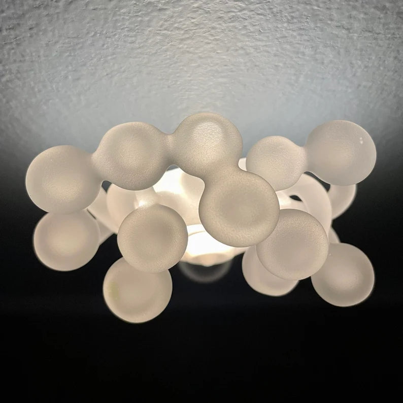Premium Large Mushroom, frosted clear glass led night light. #1 - collectible glass art