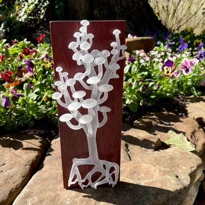Premium Mushroom wall sculpture - collectible glass art