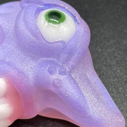 Pink slime shnozzle pendant by Leviathan Glass - artisan detail