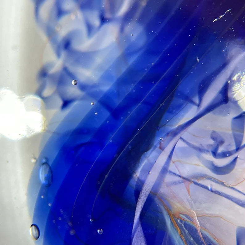 Artisan glass Implosion pendant - detailed craftsmanship
