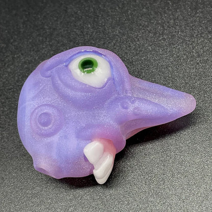 Hand-blown Pink slime shnozzle pendant - Leviathan Glass original