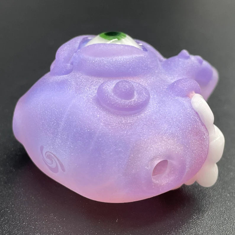 Pink slime shnozzle pendant glass art - premium handcrafted piece