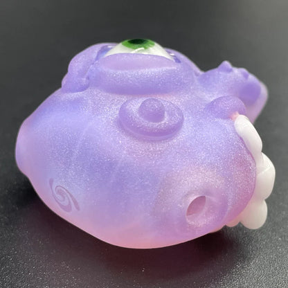 Pink slime shnozzle pendant glass art - premium handcrafted piece