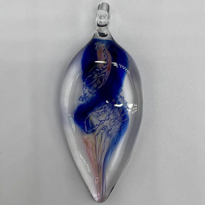 Close-up of Implosion pendant - handcrafted glass